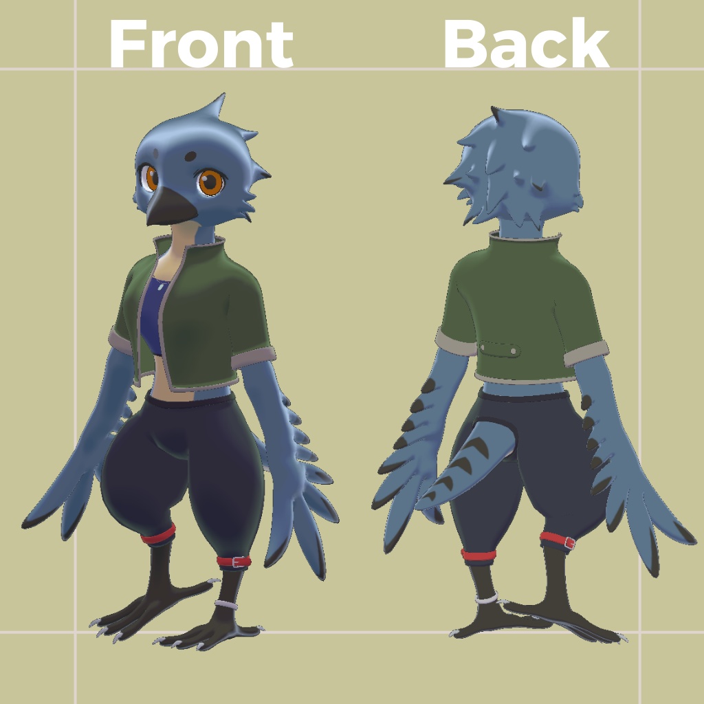 VRChat向けオリジナル3Dモデル【アオ -Ao-】