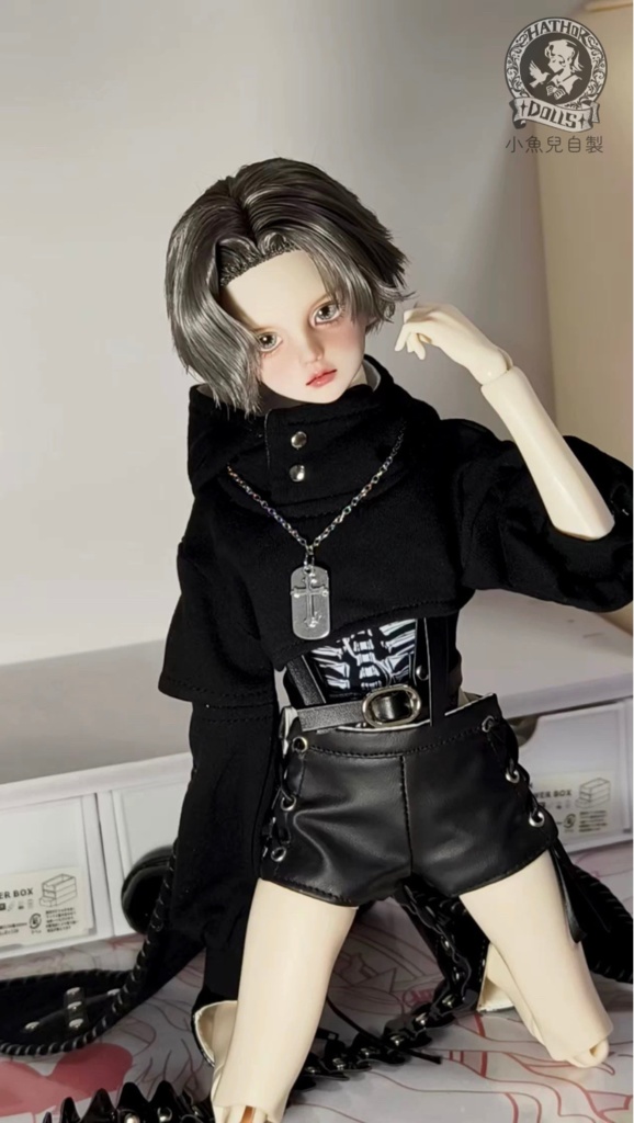 ハロウィンSALE  「即納」月源計画セット　小魚児制　1/4ドール服　黒・白 2色
