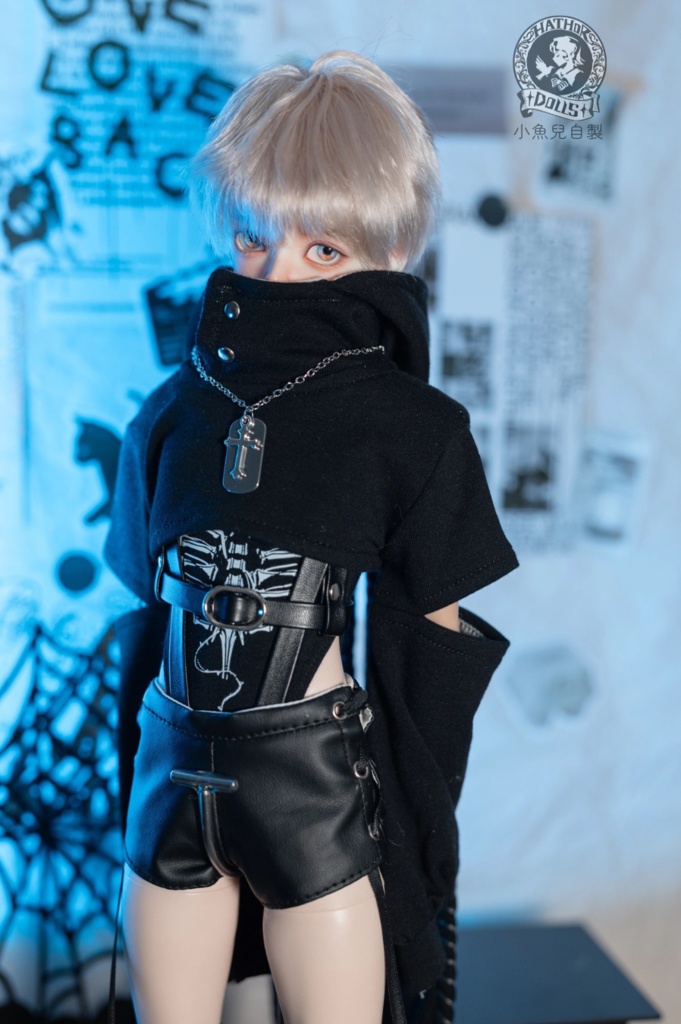 ハロウィンSALE  「即納」月源計画セット　小魚児制　1/4ドール服　黒・白 2色
