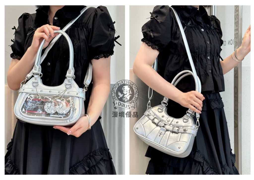 『即納』漫境優品(マンキョウ)製 封印の星・痛バッグ ハンドバッグ 全7色 ショルダー・手提げ両用 バッジ 透明 推し活 推し入れ