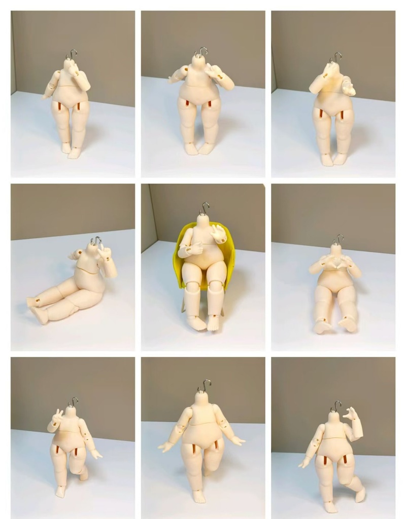 『即納』　babybell製　灯籠体　コンパクト1/6（身長16.3cm）BJDドール　ボディ