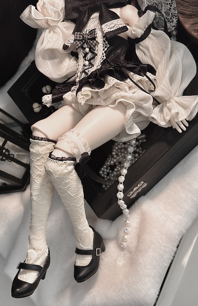 『期間限定予約』「バニーティータイム」オレオ・黒×白 ドール服 MDD 1/4サイズ セット ロリータ