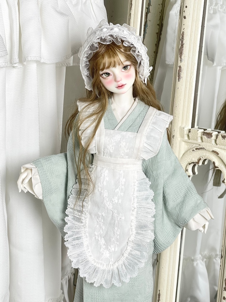 『予約』「昭和ロマン」和装エプロンメイド 着物 全4色 ドール服 MDD 1/4サイズ セット
