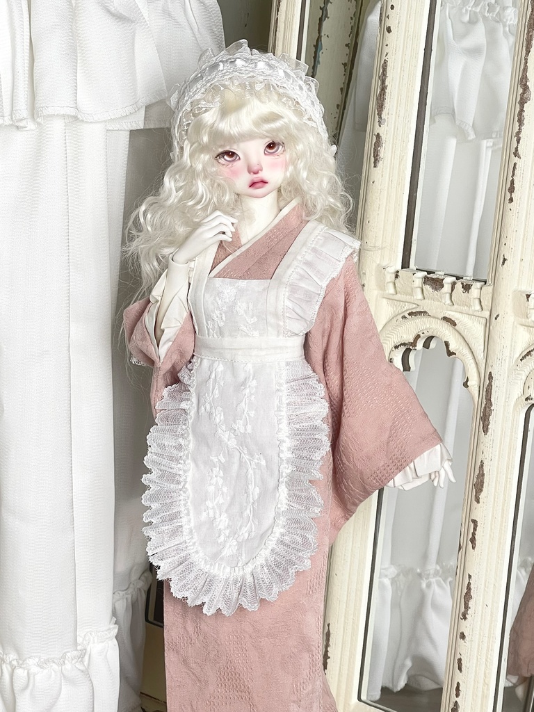 『予約』「昭和ロマン」和装エプロンメイド 着物 全4色 ドール服 MDD 1/4サイズ セット
