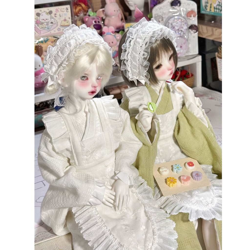 『予約』「昭和ロマン」和装エプロンメイド 着物 全4色 ドール服 MDD 1/4サイズ セット