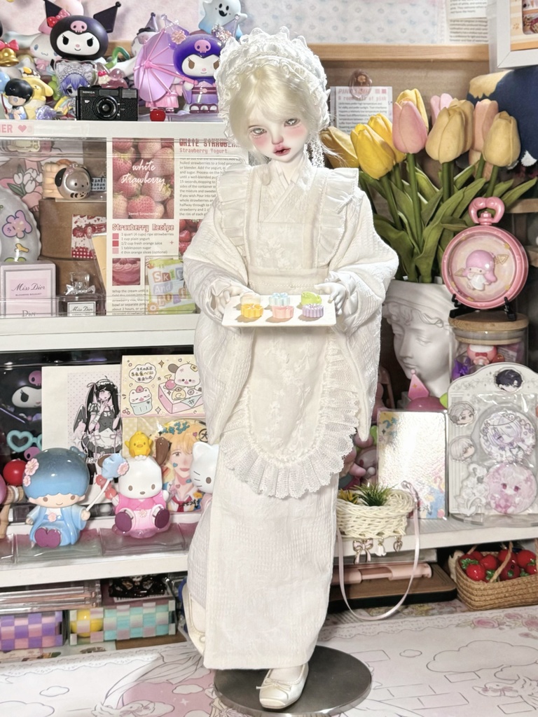 『予約』「昭和ロマン」和装エプロンメイド 着物 全4色 ドール服 MDD 1/4サイズ セット