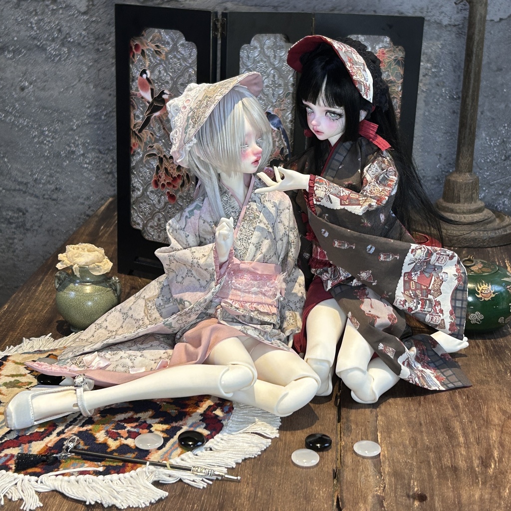 『予約』「クマの童話」和風衣装　着物　全2色　ドール服　MDD　1/4サイズ　セット