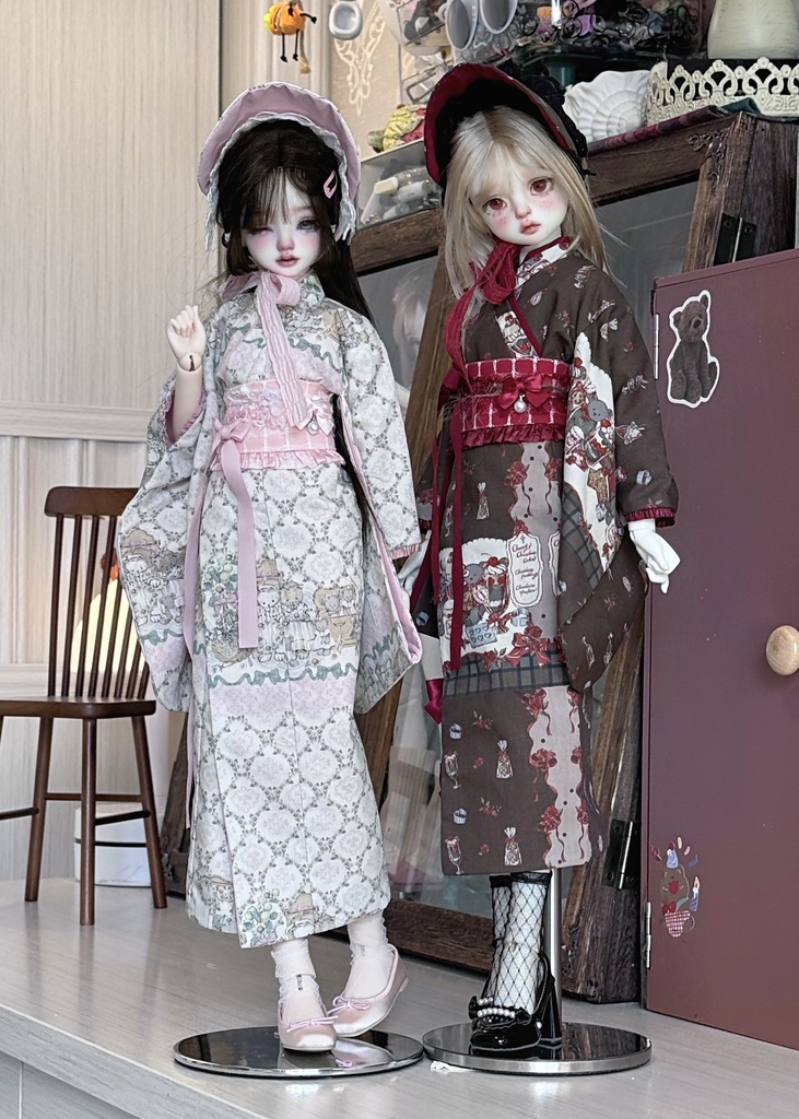 『予約』「クマの童話」和風衣装 着物 全2色 ドール服 MDD 1/4サイズ セット