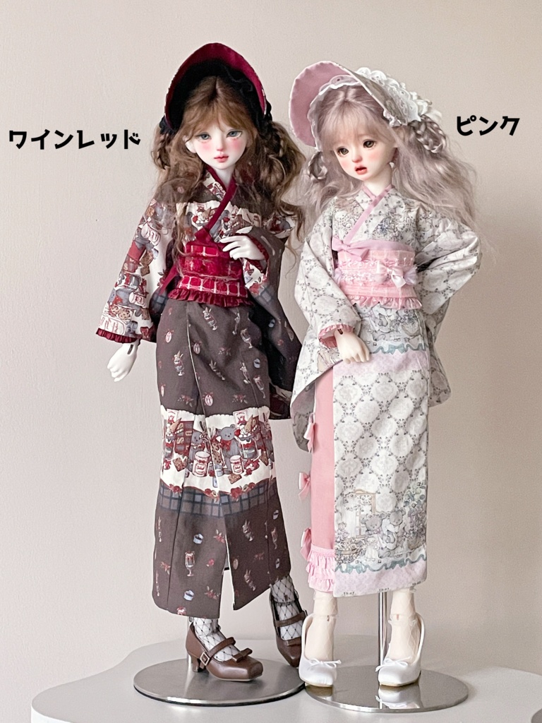 『予約』「クマの童話」和風衣装 着物 全2色 ドール服 MDD 1/4サイズ セット
