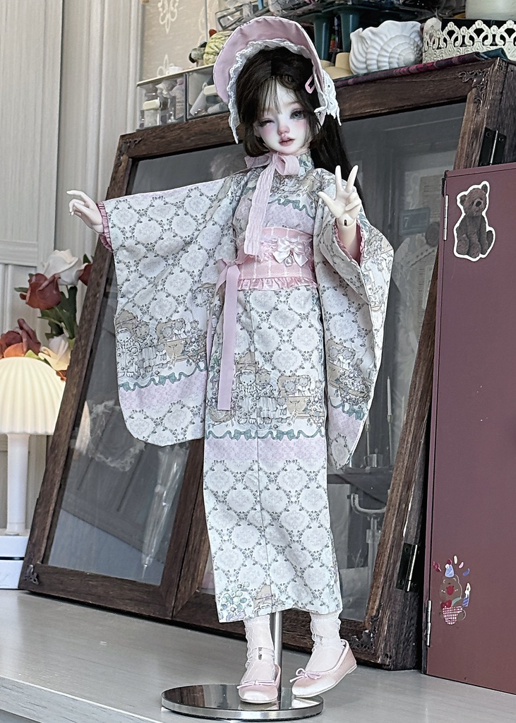 『予約』「クマの童話」和風衣装 着物 全2色 ドール服 MDD 1/4サイズ セット