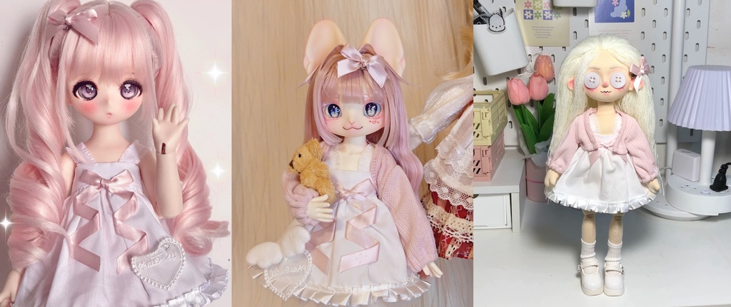 『予約』クリームケーキ BJD・ SDM・MSD ドール服 MDD 1/4サイズ セット