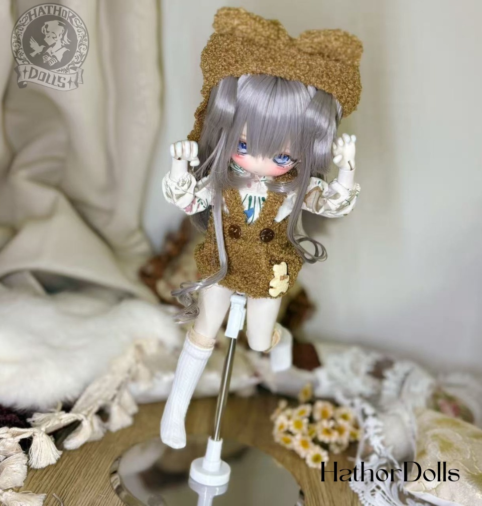 【即納】4点入 幼sd クマ耳 ドール服セット ディーラー様製 1/6 MSD キャストドール 球体関節人形