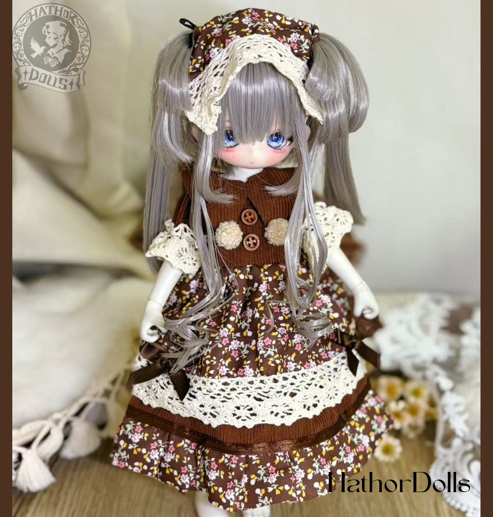 【即納】2点入 幼sd ドレス 花柄 ドール服 ディーラー様製 1/6 MSD キャストドール 球体関節人形