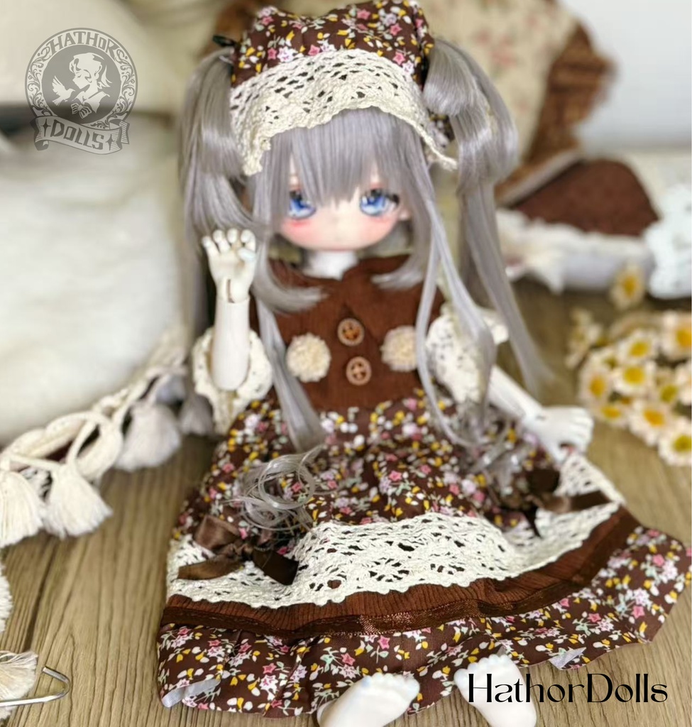 【即納】2点入 幼sd ドレス 花柄 ドール服 ディーラー様製 1/6 MSD キャストドール 球体関節人形