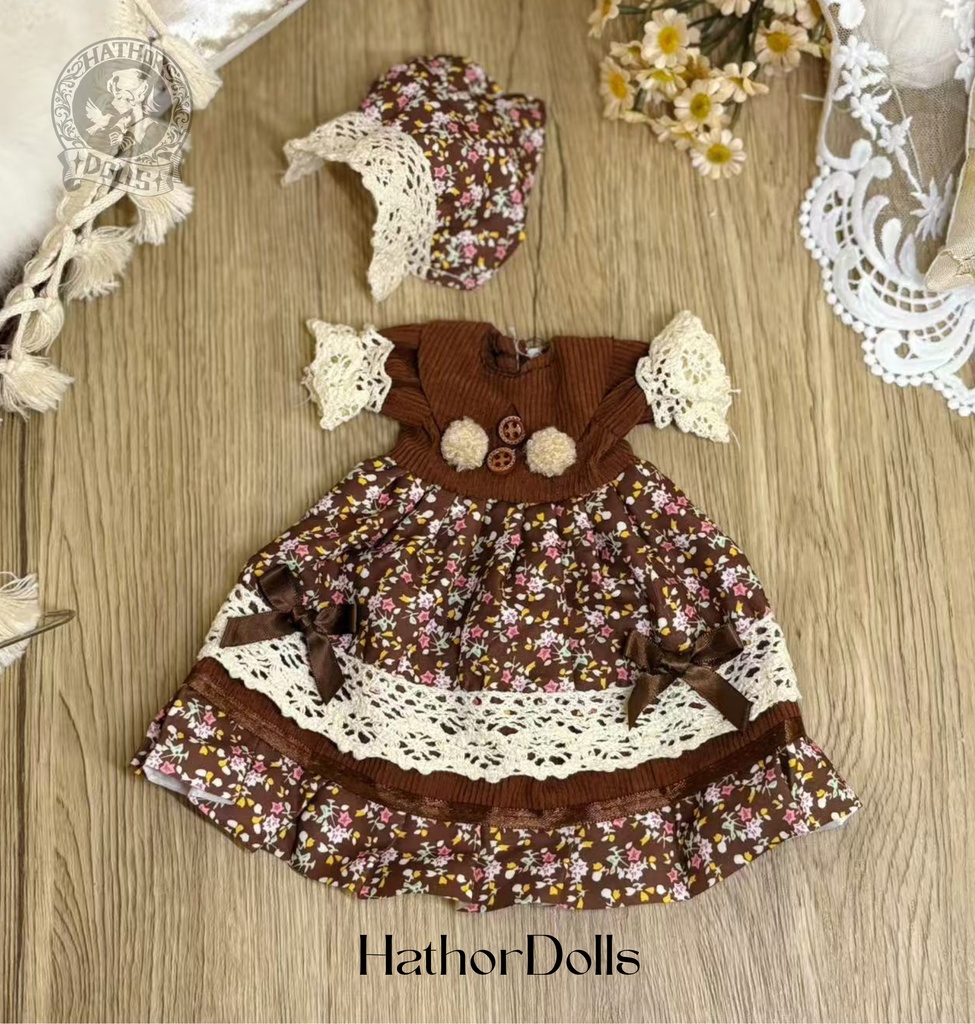 【即納】2点入 幼sd ドレス 花柄 ドール服 ディーラー様製 1/6 MSD キャストドール 球体関節人形