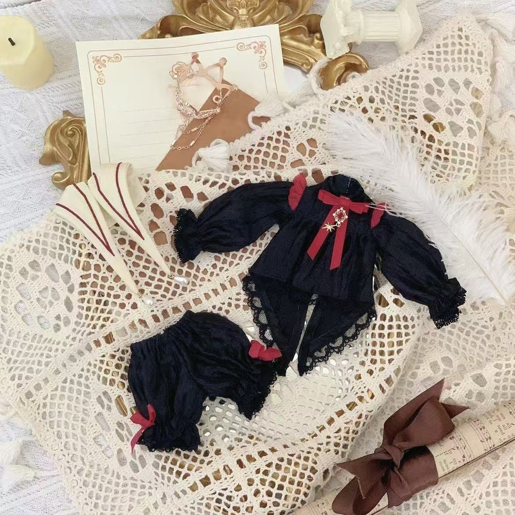 【在庫あり】BJD 星エルフ王子のパジャマ 1/6ドールサイズ ドール服セット(王冠+ケープ+トップス+ズボン