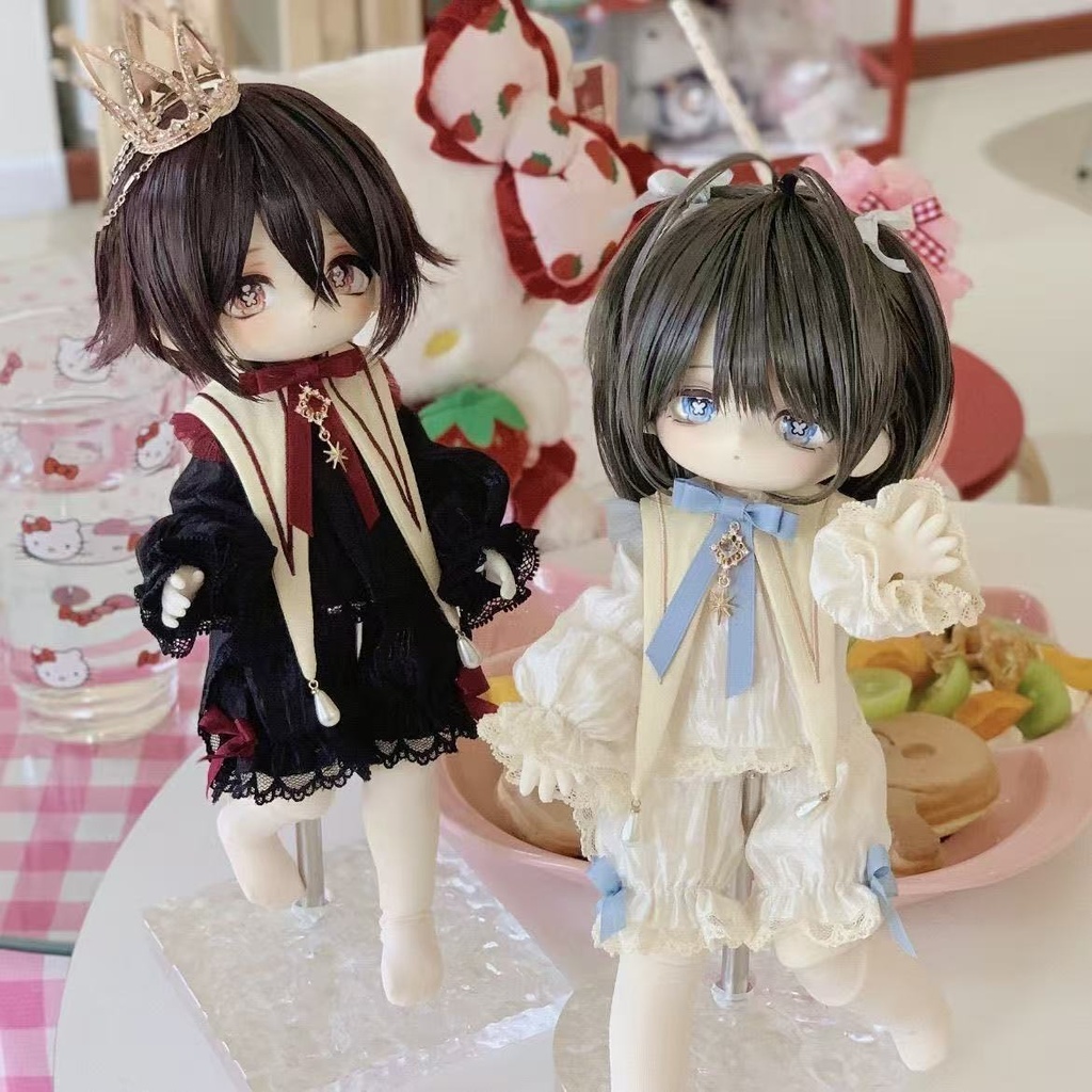 【在庫あり】BJD 星エルフ王子のパジャマ 1/6ドールサイズ ドール服セット(王冠+ケープ+トップス+ズボン