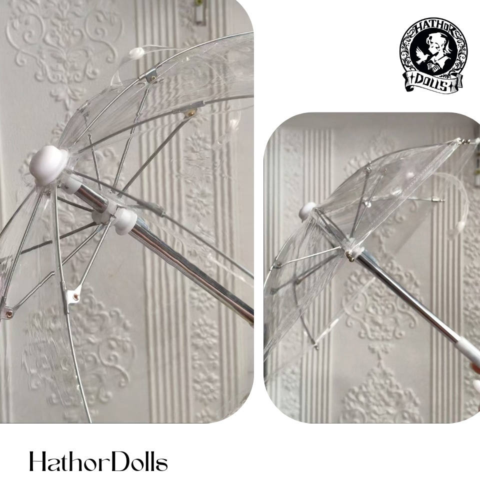 【即納】MSD MDD DD MJD BJD OB11 ねんどろいどドール用 ブラインドボックスドール ミニチュア透明傘(1/12サイズ)/撮影小物・ドール用アクセサリー