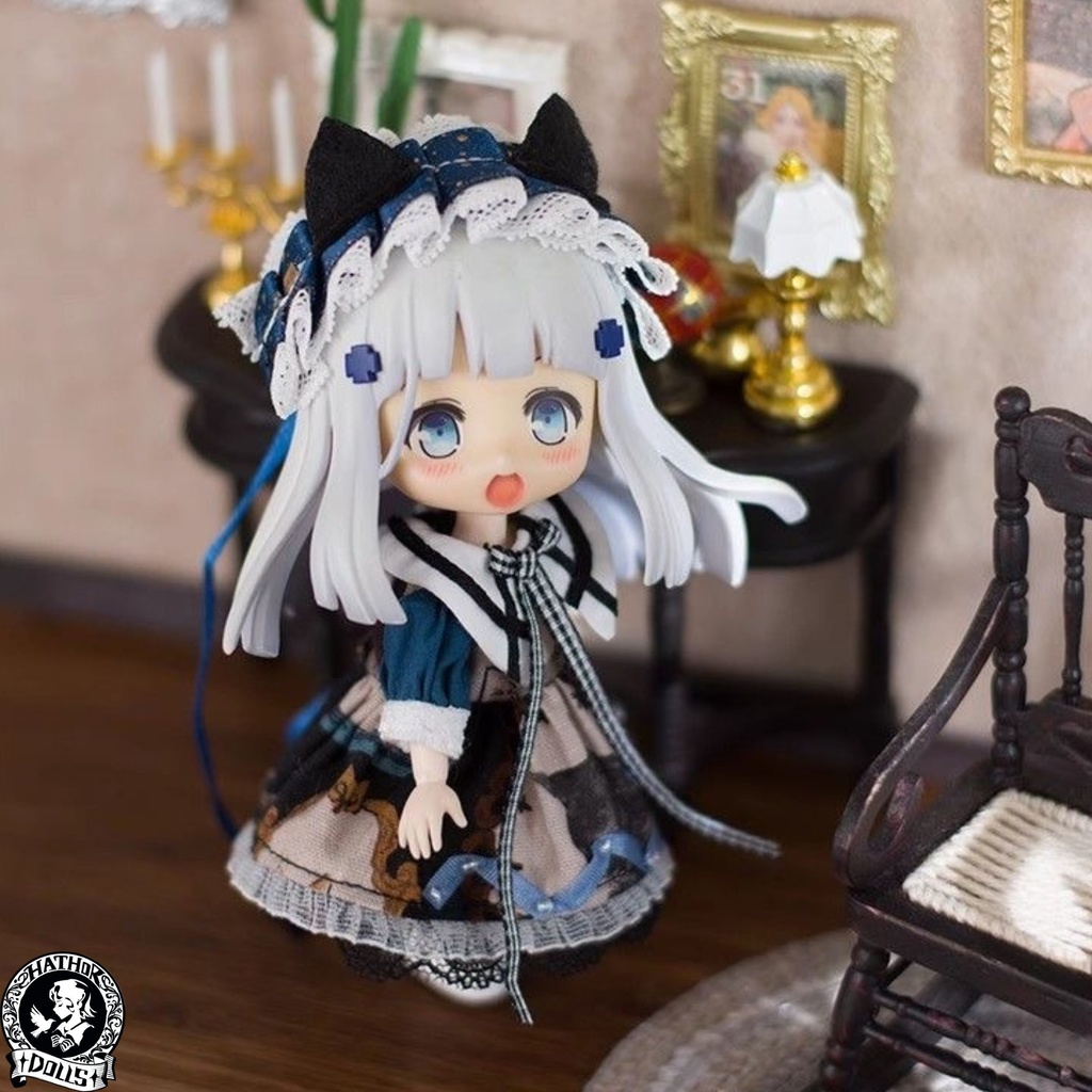 【即納】ob11 オビツ11 ねんどろいどドール 1/12 ブラインドボックスドール用 洋服セット ハウドメイド OB11・ねんどろいど対応/ネコ博物館・ヘッドドレス付き