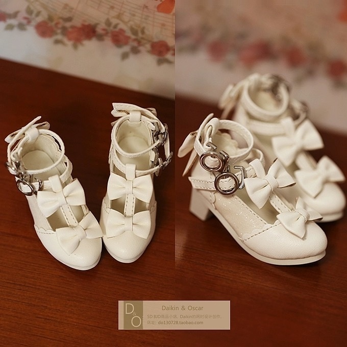 【受注】MDD SD 1/3 1/4ドール用「vintage姫」リボンシューズ(6色展開)DO製