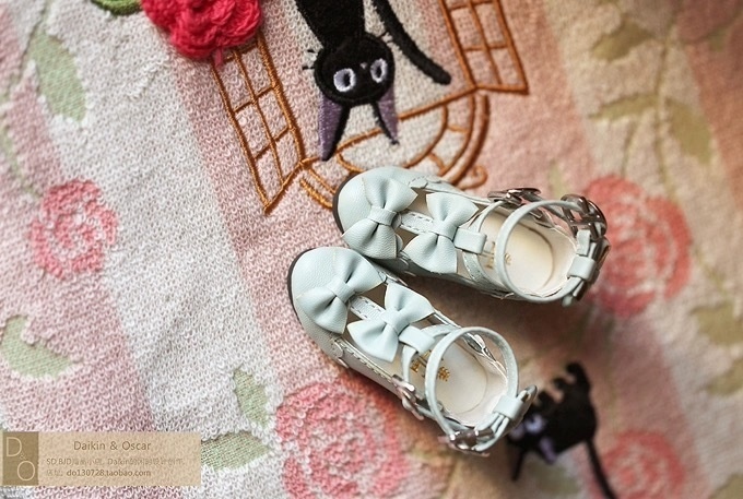 【受注】MDD SD 1/3 1/4ドール用「vintage姫」リボンシューズ(6色展開)DO製