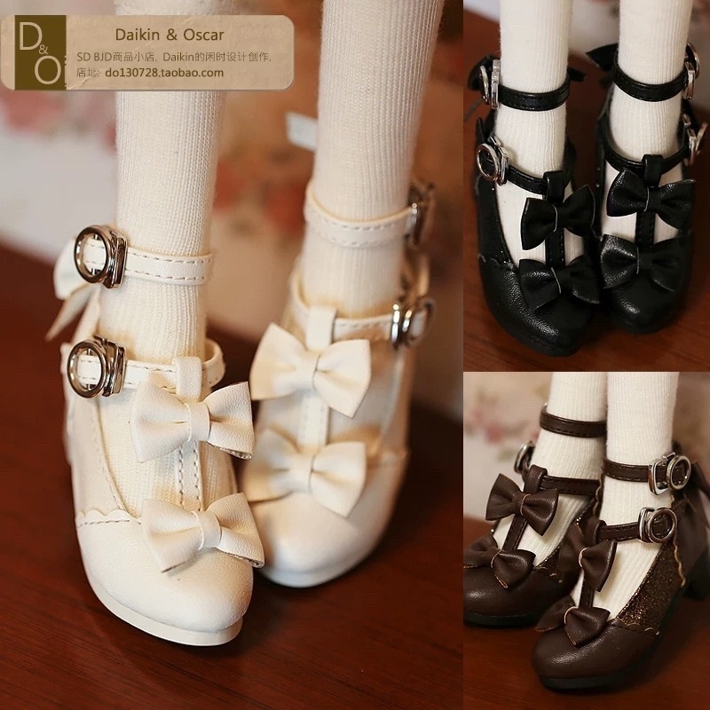 【受注】MDD SD 1/3 1/4ドール用「vintage姫」リボンシューズ(6色展開)DO製