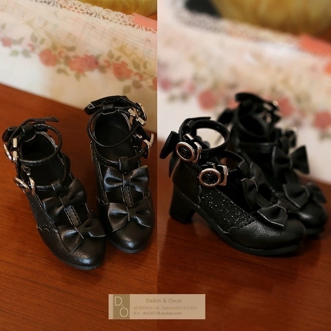 【受注】MDD SD 1/3 1/4ドール用「vintage姫」リボンシューズ(6色展開)DO製