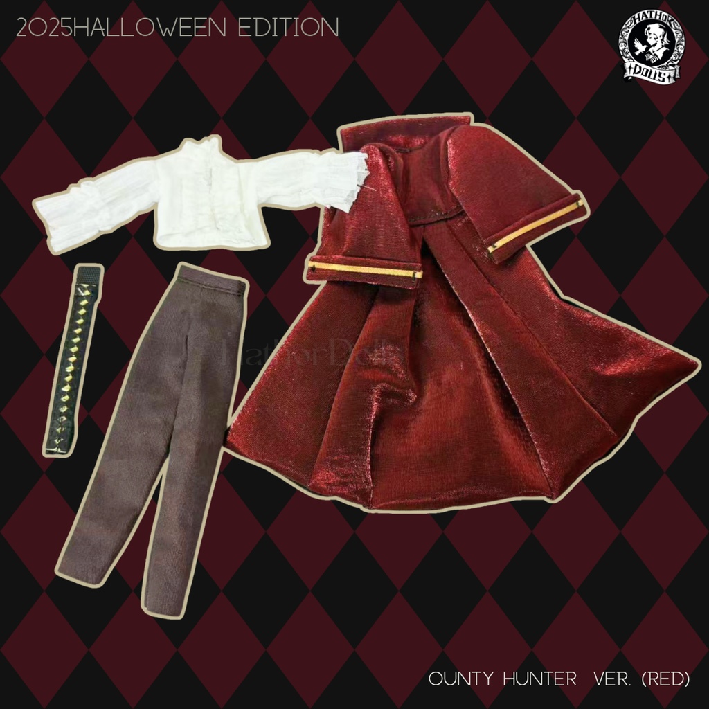 【応募〆切済み】2025HW限定 「ounty hunter」 シチリアの追憶用洋服セット ハウドメイド ドール洋服セット OB11 アミ3.0対応