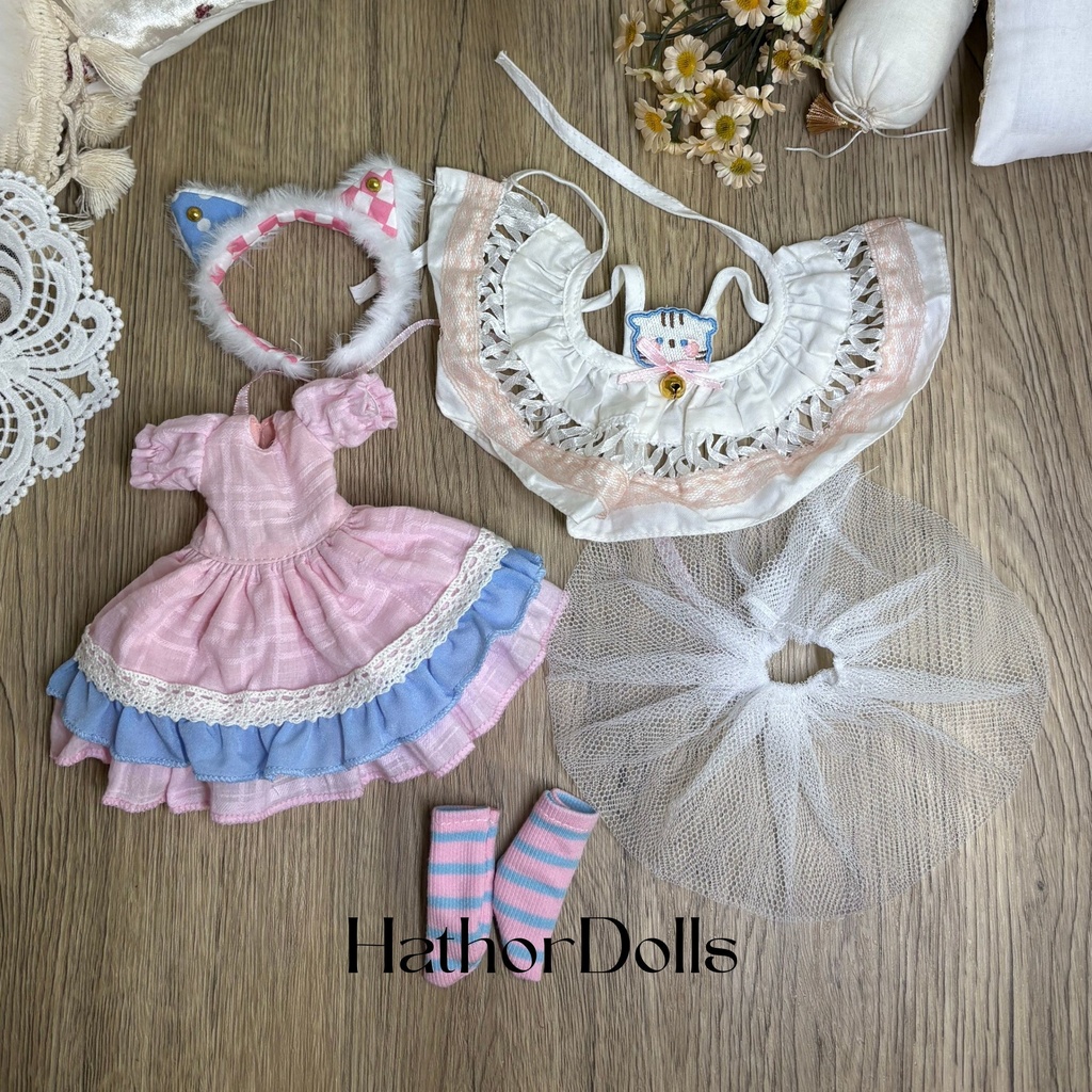 【即納】MSD 1/6サイズ ワンピース5点セット 1/6ドール服 BJD ミニスーパードルフィー 衣装