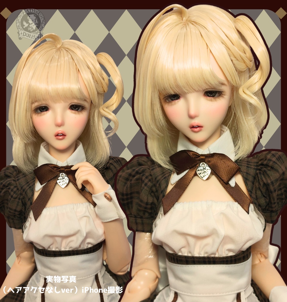 【受注】初回特典付き Angelphilia DD MDD 1/4 ドールウィッグ 「ナイームショコラ」 ハンドメイド 髪セット済みドールウィッグ 2025年冬季