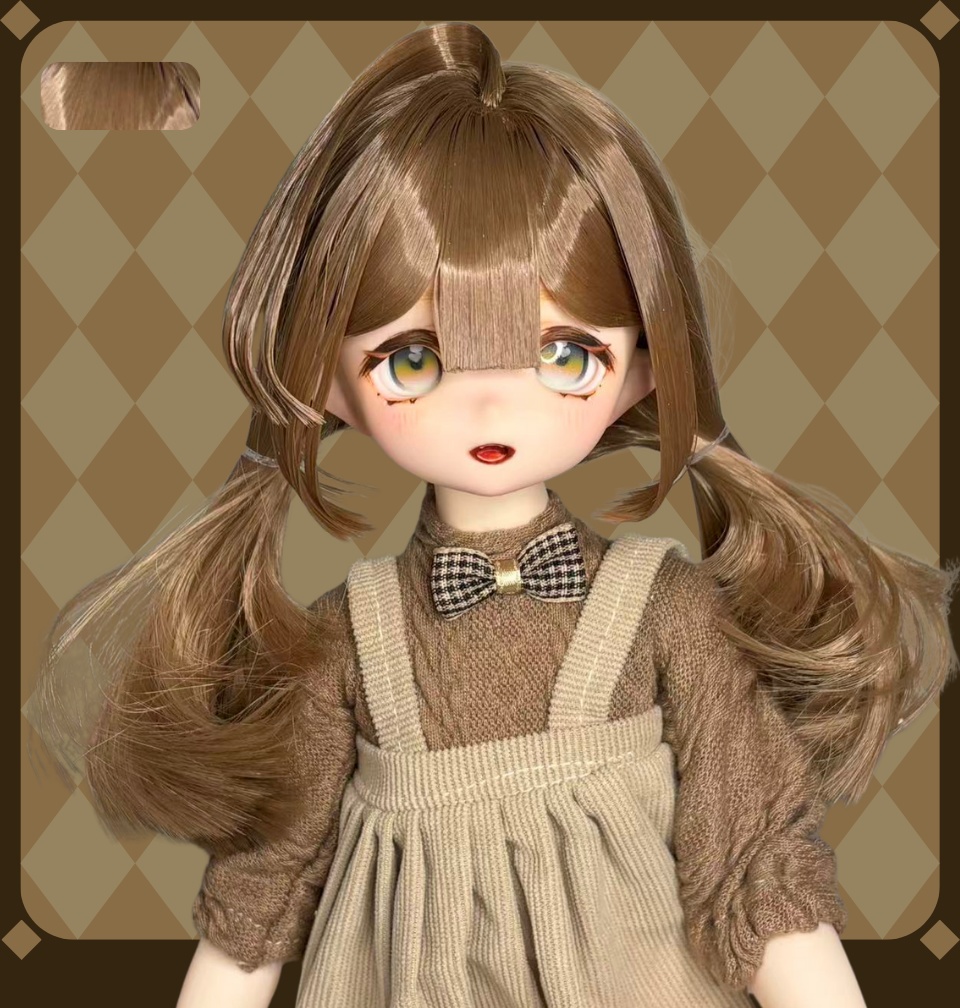 【即納】ドールウィッグ 人形 ドール 用 DDH bjd MDD DD MSD 1/3 22-23cm 髪セット済