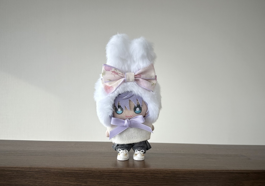 flower ribbon rabbit zukin(パープルのみ)