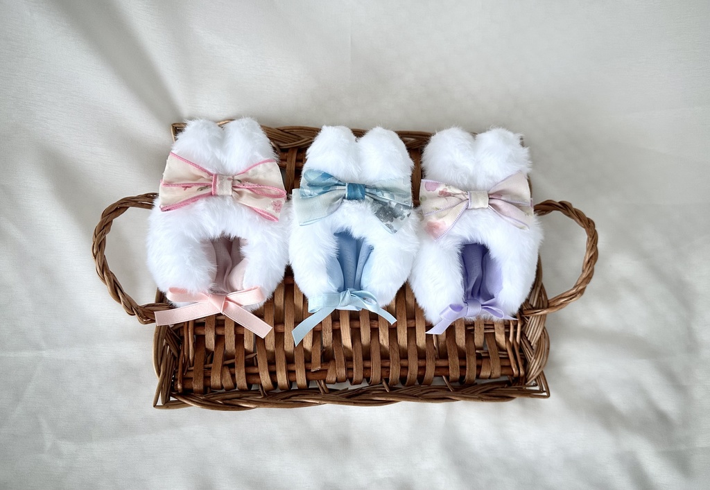 flower ribbon rabbit zukin(パープルのみ)