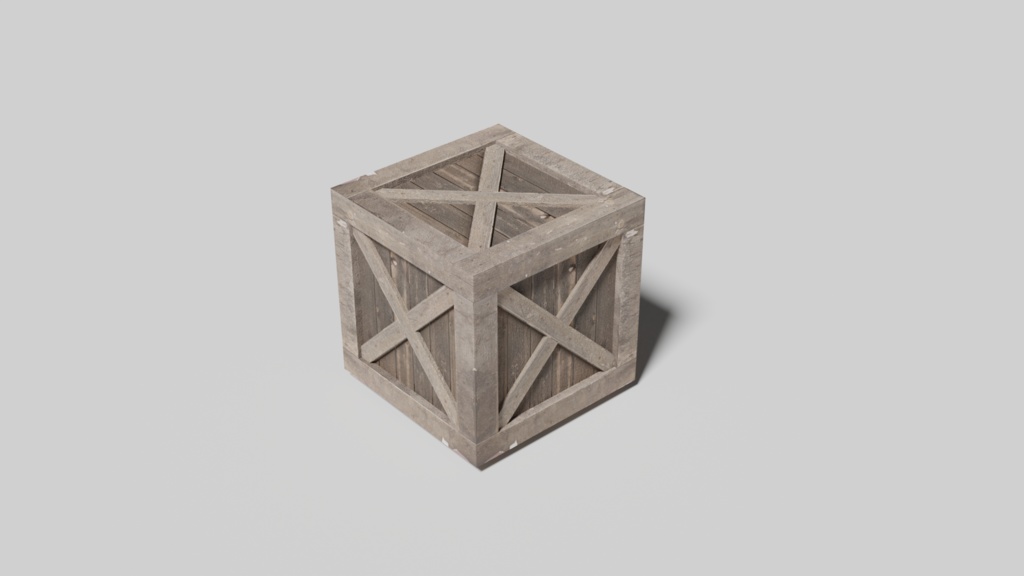 【blender】木箱