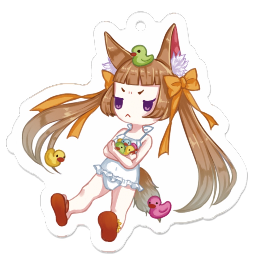 【CALOR!】アクリルキーホルダー(アヒル狐)