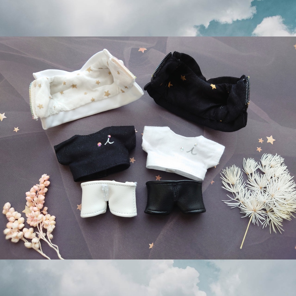 革ジャンセット(尻尾穴付き) 10cmぬい用