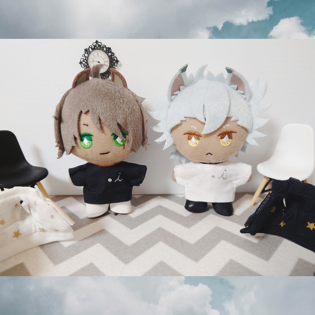 革ジャンセット(尻尾穴付き) 10cmぬい用