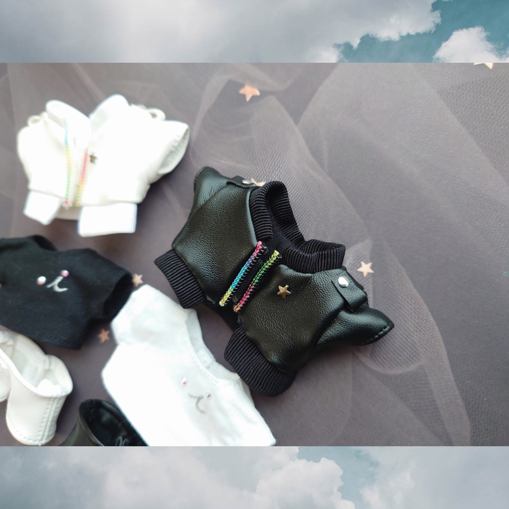 革ジャンセット(尻尾穴付き) 10cmぬい用