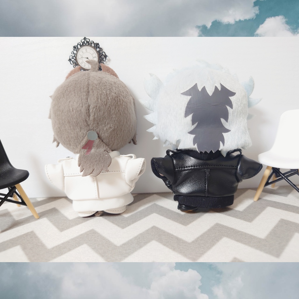 革ジャンセット(尻尾穴付き) 10cmぬい用