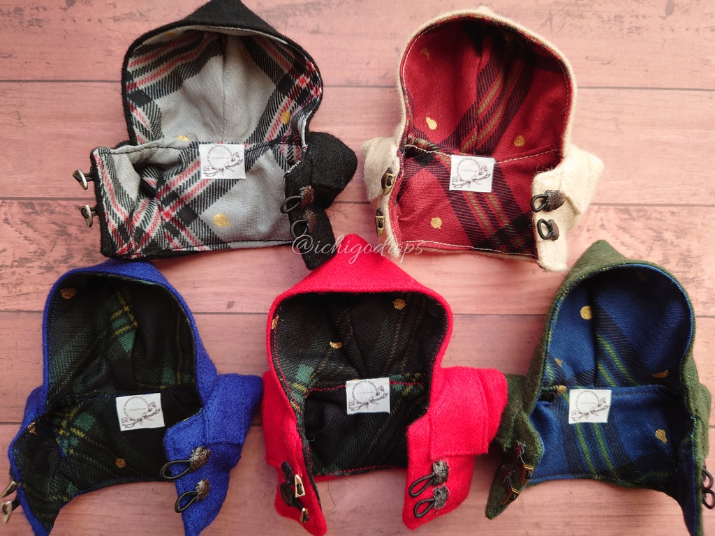 ダッフルコート(ファー無) 10cm〜12cmぬい用