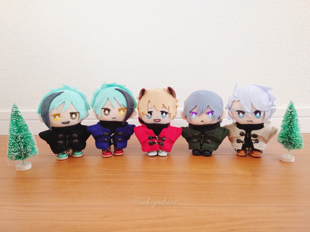 ダッフルコート(ファー無) 10cm〜12cmぬい用