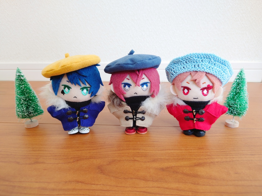 ダッフルコート(ファー有) 10cm〜12cmぬい用