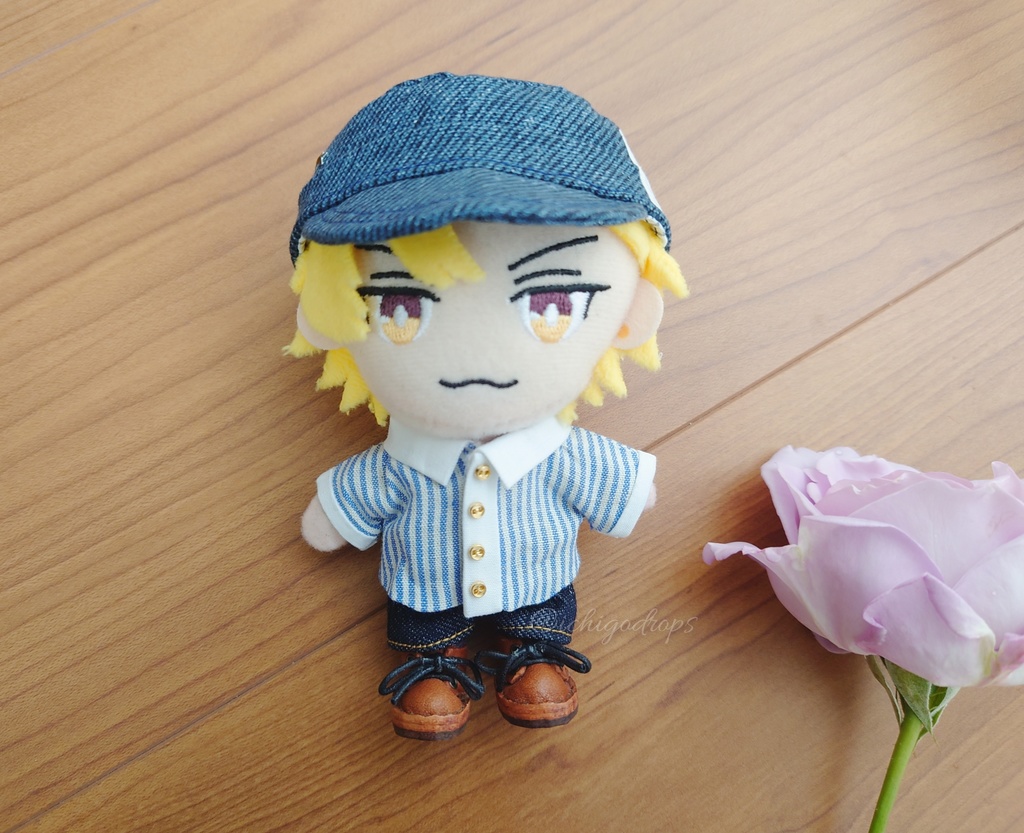 ストライプシャツ 10〜12cmぬい用