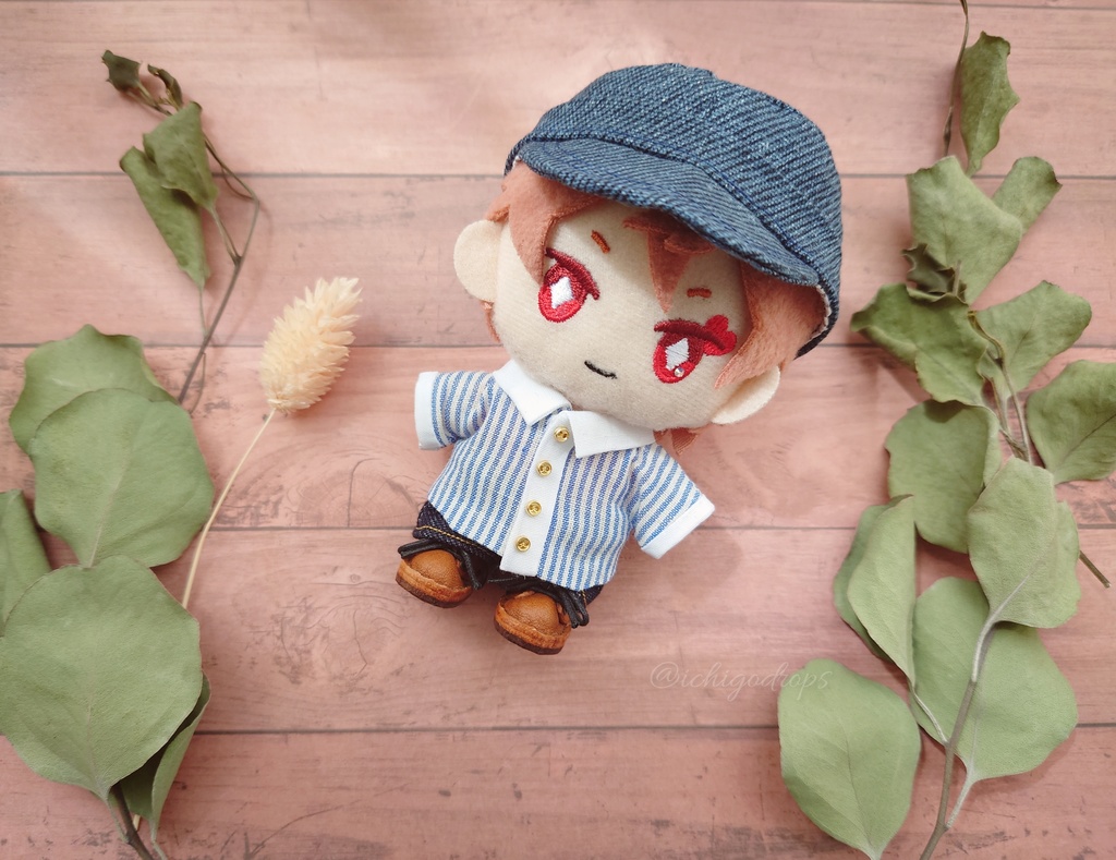 ストライプシャツ 10〜12cmぬい用