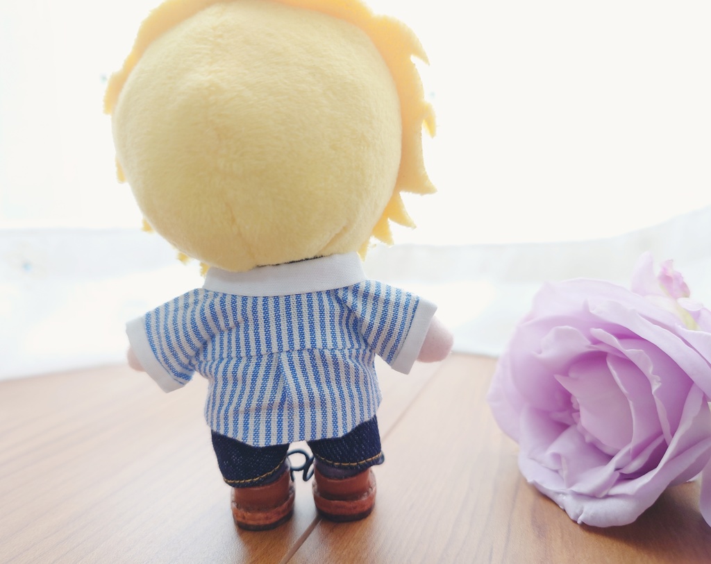 ストライプシャツ 10〜12cmぬい用