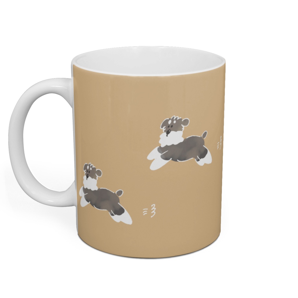 かけっこ大好きシュナウザー!ベージュ