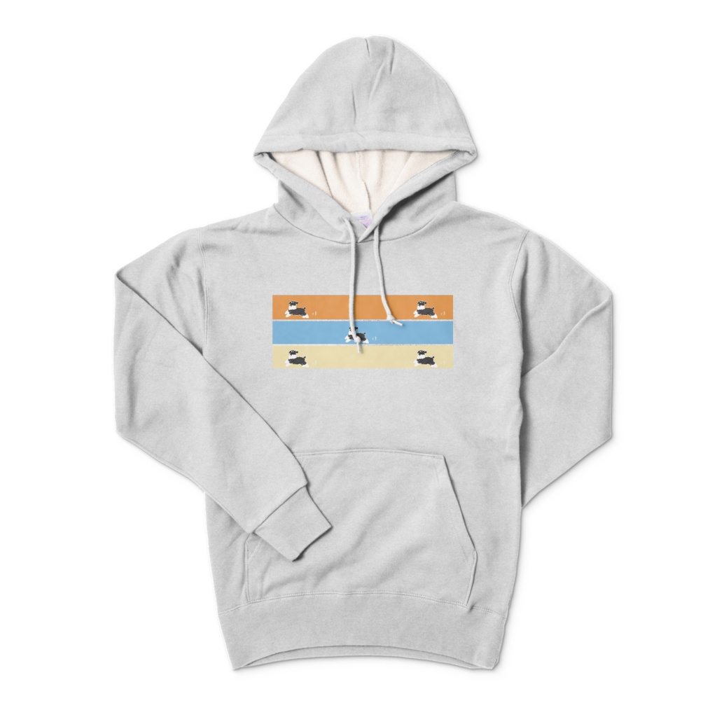 かけっこ大好きシュナウザー🐾5匹のブラックシルバー！パーカー