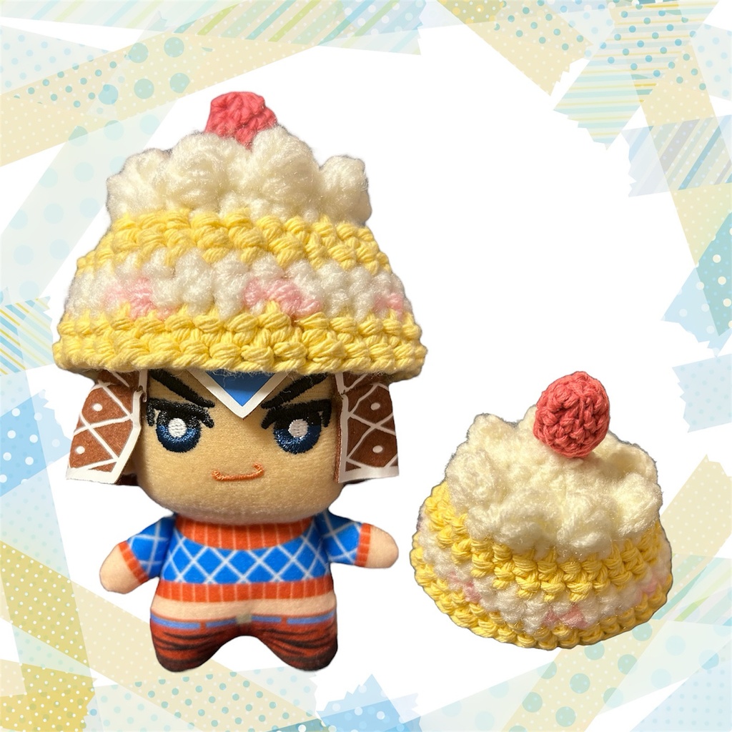 6種類のお茶会スイーツ帽子(10cmぬい用)