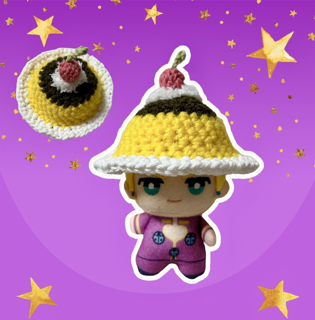 6種類のお茶会スイーツ帽子(10cmぬい用)