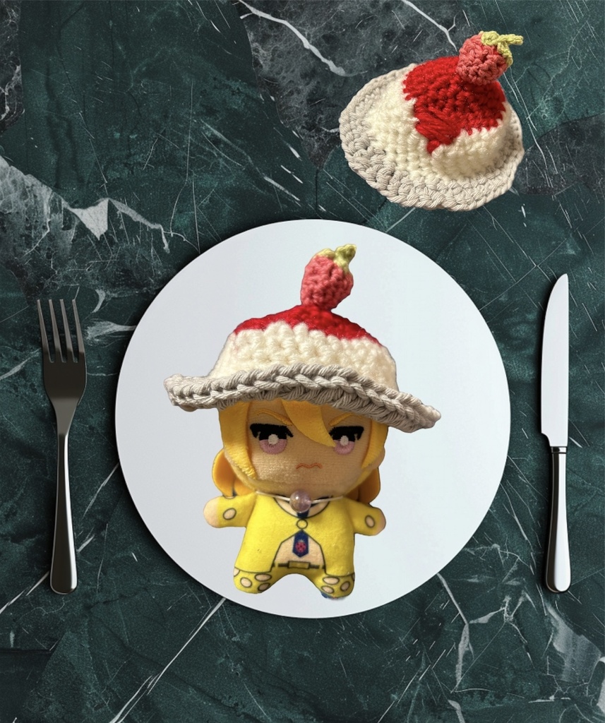 6種類のお茶会スイーツ帽子(10cmぬい用)